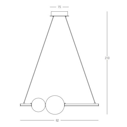 Zambelis 22108 - LED Димируем пендел LED/11W/230V златист