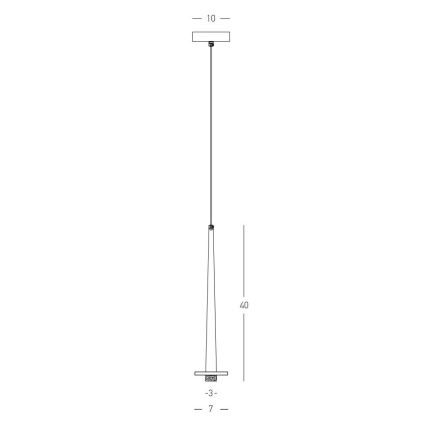 Zambelis 22110 - LED Пендел LED/3W/230V CRI90 черен