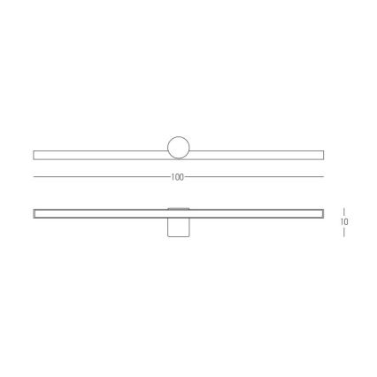 Zambelis 22126 - LED Лампа за огледало в баня LED/21W/230V 100 см IP54