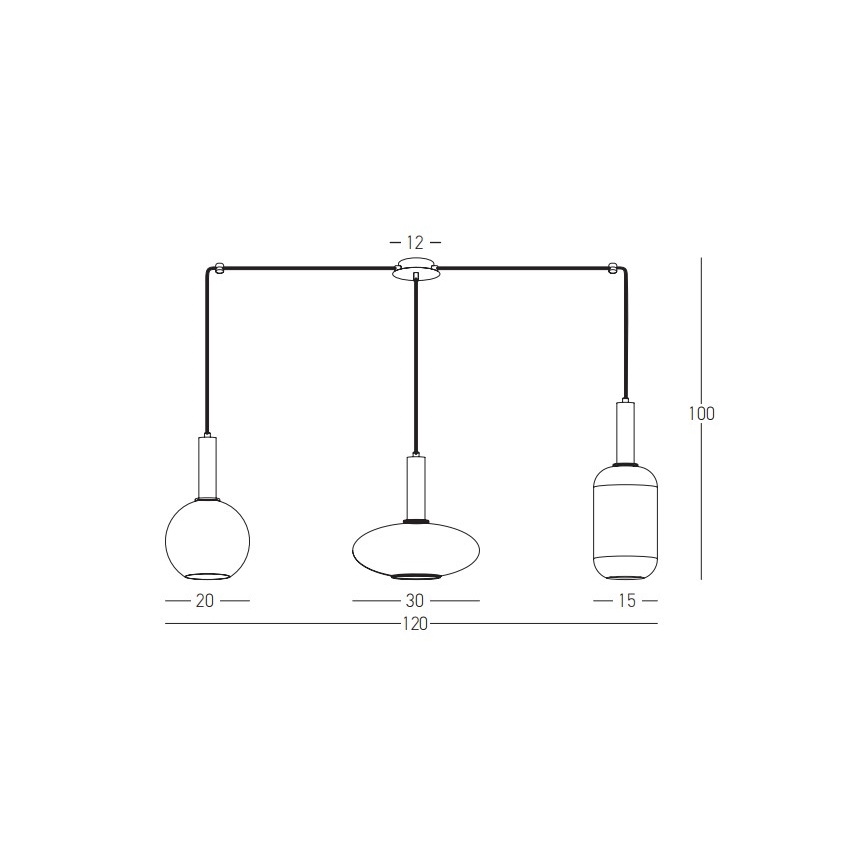 Zambelis 22151 - Пендел 3xE27/40W/230V паяк златист
