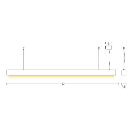 Zambelis 22210 - LED Пендел LED/45W/230V