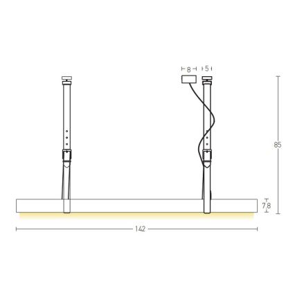 Zambelis 22211 - LED Пендел LED/45W/230V