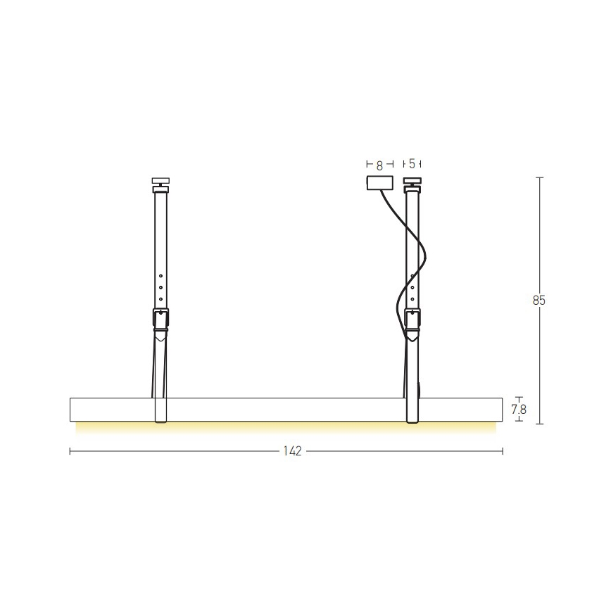 Zambelis 22211 - LED Пендел LED/45W/230V