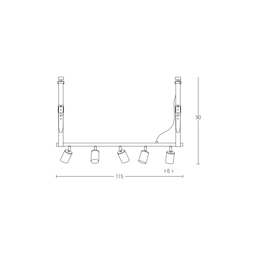 Zambelis 22224 - Пендел 5xGU10/25W/230V
