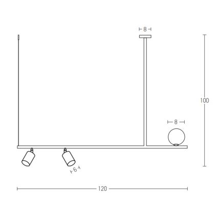 Zambelis 22227 - Пендел 2xGU10/25W+G9/9W/230V