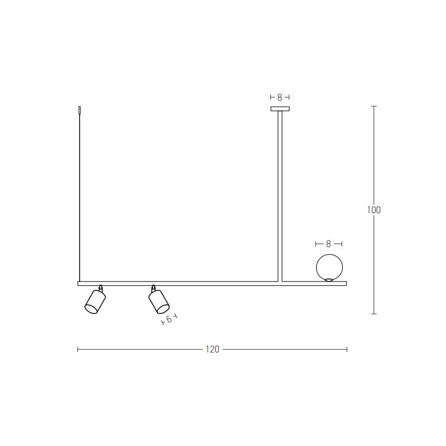 Zambelis 22227 - Пендел 2xGU10/25W+G9/9W/230V