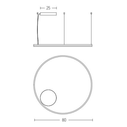 Zambelis 22240 - LED Димируем пендел LED/57W/230V 3000K Ø 80 см златист