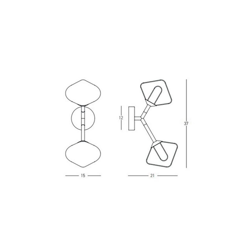 Zambelis 23022 - Аплик 2xG9/5W/230V златист