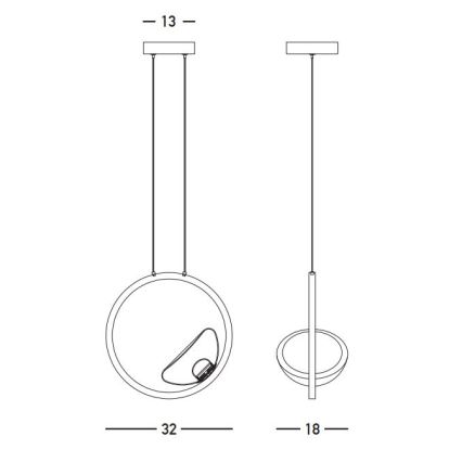 Zambelis 23028 - LED Димируем пендел LED/7W/230V 3000K златист