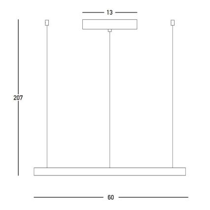 Zambelis 23032 - LED Димируем пендел LED/28W/230V 3000K Ø 60 см златист