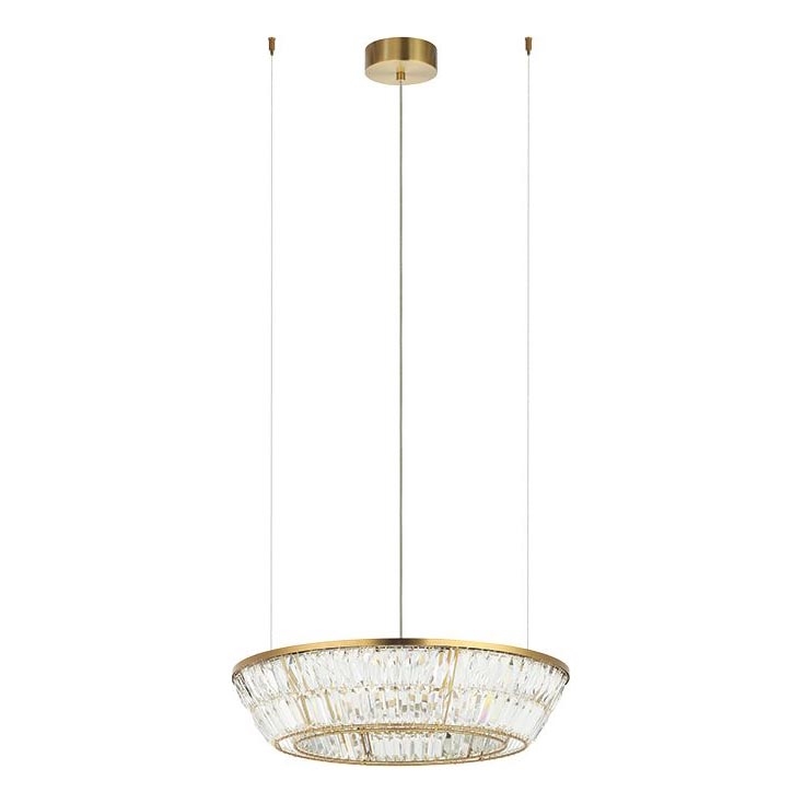 Zambelis 23046 - LED Димируем кристален полилей на връв LED/38W/230V CRI 90 3000K Ø 60 см месинг