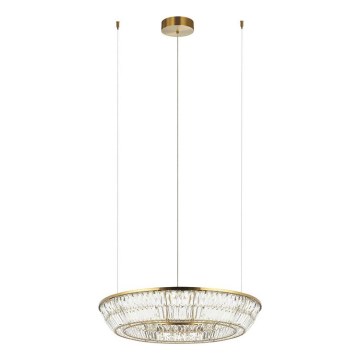 Zambelis 23048 - LED Димируем кристален полилей на връв LED/55W/230V CRI 90 3000K Ø 80 см месинг