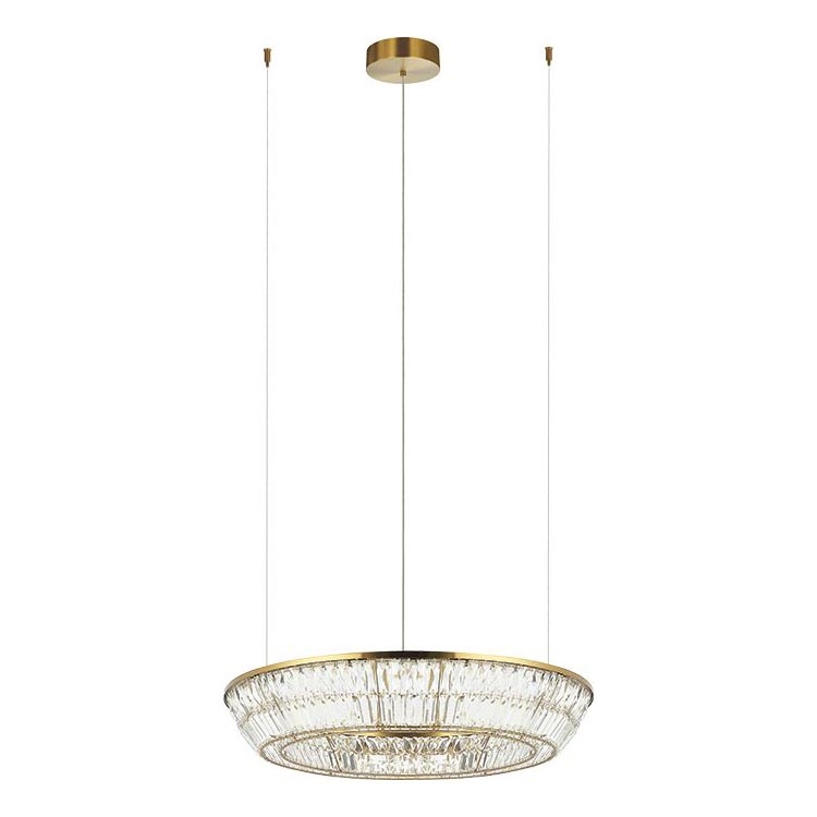 Zambelis 23048 - LED Димируем кристален полилей на връв LED/55W/230V CRI 90 3000K Ø 80 см месинг