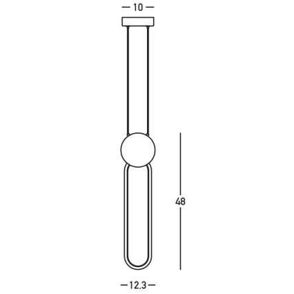 Zambelis 23100 - LED Димируем пендел LED/13W/230V 3000K златист