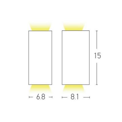 Zambelis E122 - Екстериорен аплик 2xGU10/15W/230V IP54 антрацит