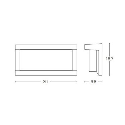 Zambelis E128 - Екстериорен аплик 1xE27/18W/230V IP54 антрацит