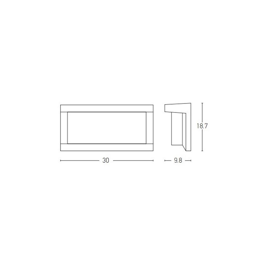 Zambelis E128 - Екстериорен аплик 1xE27/18W/230V IP54 антрацит