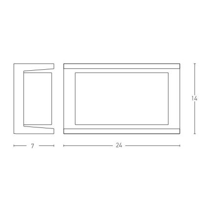 Zambelis E149 - Екстериорен аплик 1xE27/18W/230V IP54 антрацит