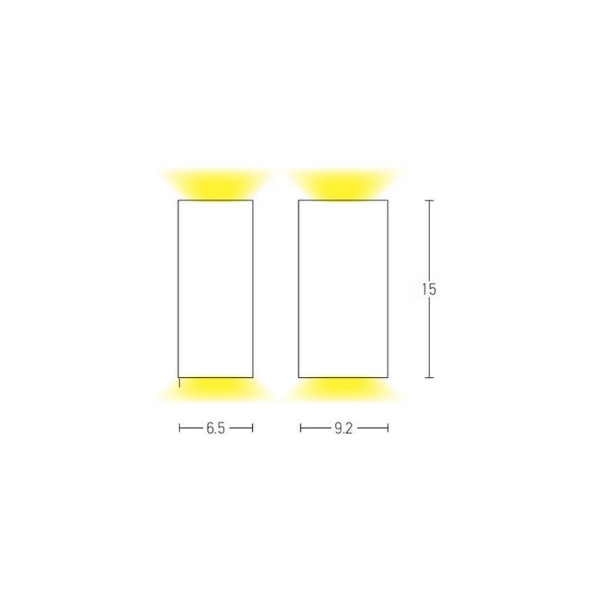 Zambelis E151 - Екстериорен аплик 2xGU10/15W/230V IP54 бял