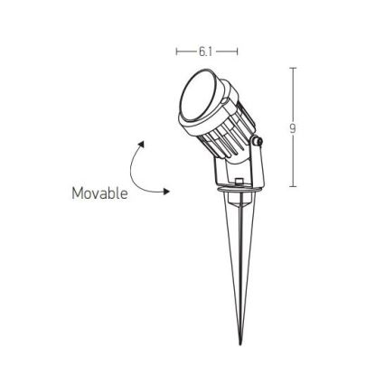 Zambelis E153 - LED Екстериорна лампа LED/5W/230V IP65 антрацит