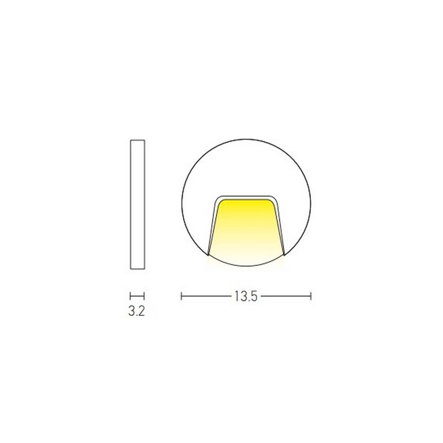 Zambelis E184 - LED Екстериорна лампа за стълбище LED/3W/230V IP54 бяла
