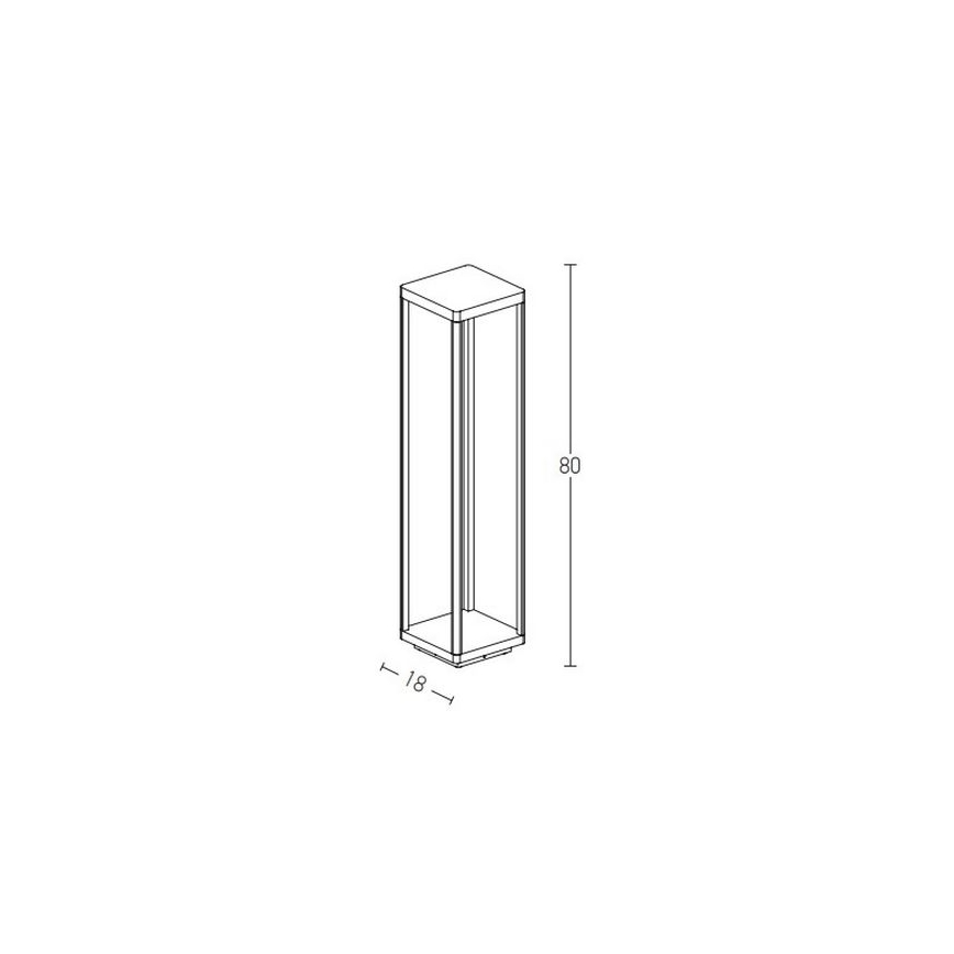 Zambelis E204 - LED Екстериорна лампа LED/7W/230V IP54 антрацит