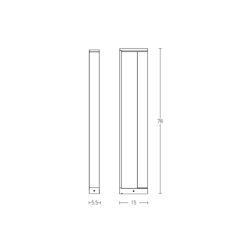Zambelis E208 - LED Екстериорна лампа LED/10W/230V IP54 антрацит