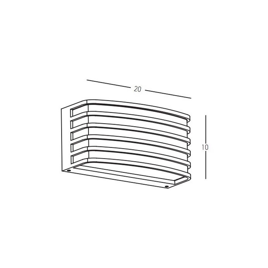 Zambelis E275 - Екстериорен аплик 1xE27/20W/230V IP54 кафяв