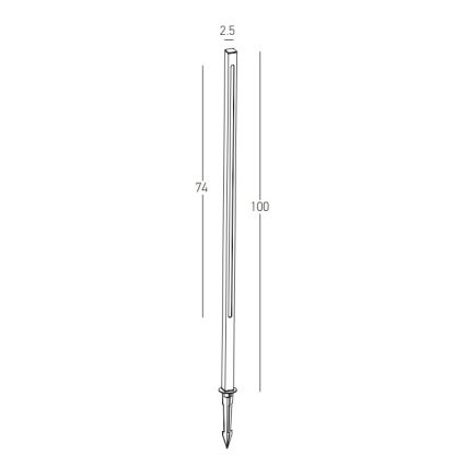 Zambelis E280 - LED Екстериорна лампа LED/15W/230V IP65 кафяв
