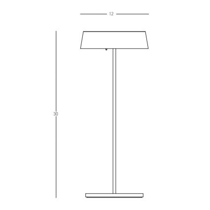 Zambelis E289 - LED Димируема екстериорна лампа LED/2,2W/3,7V 2200 mAh IP54 черен