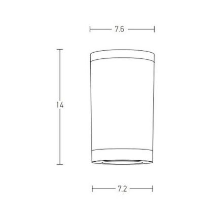 Zambelis E309 - Екстериорен спот 1xGU10/7W/230V IP54 черен