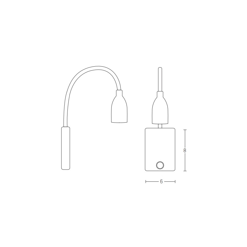 Zambelis H33 - LED Гъвкав малко лампа LED/3W/230V бял