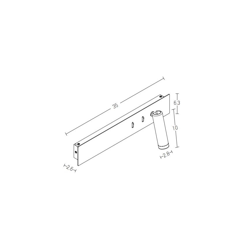 Zambelis H52 - LED Аплик LED/3W + LED/10W/230V бял