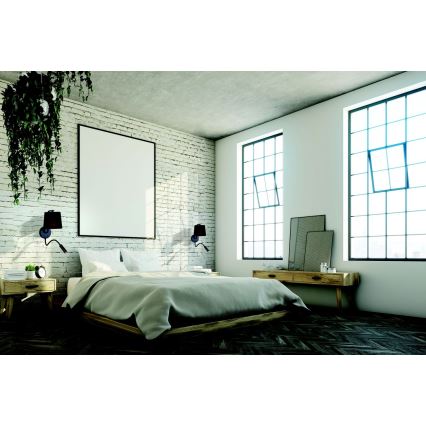 Zambelis H57 - LED гъвкаво осветително тяло LED/3W + 1xE27/40W/230V черно