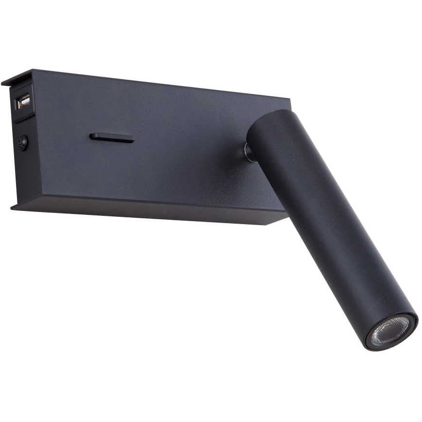 Zambelis H75 - LED Аплик LED/3W/230V USB черен