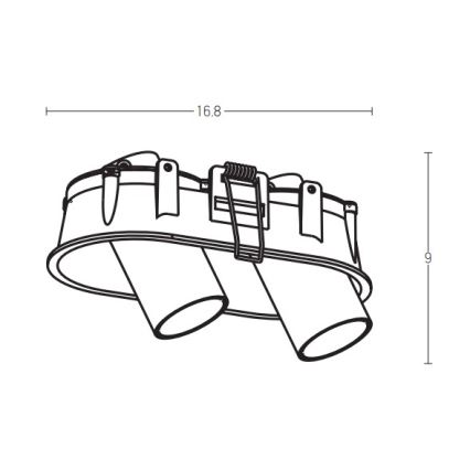 Zambelis Z11207-W - LED Спот за вграждане 2xLED/7W/230V CRI90 бял