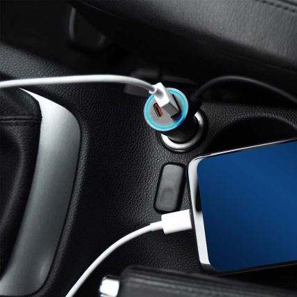 Зарядно за автомобил Power Delivery 20W 12-24V/3A USB/C черно