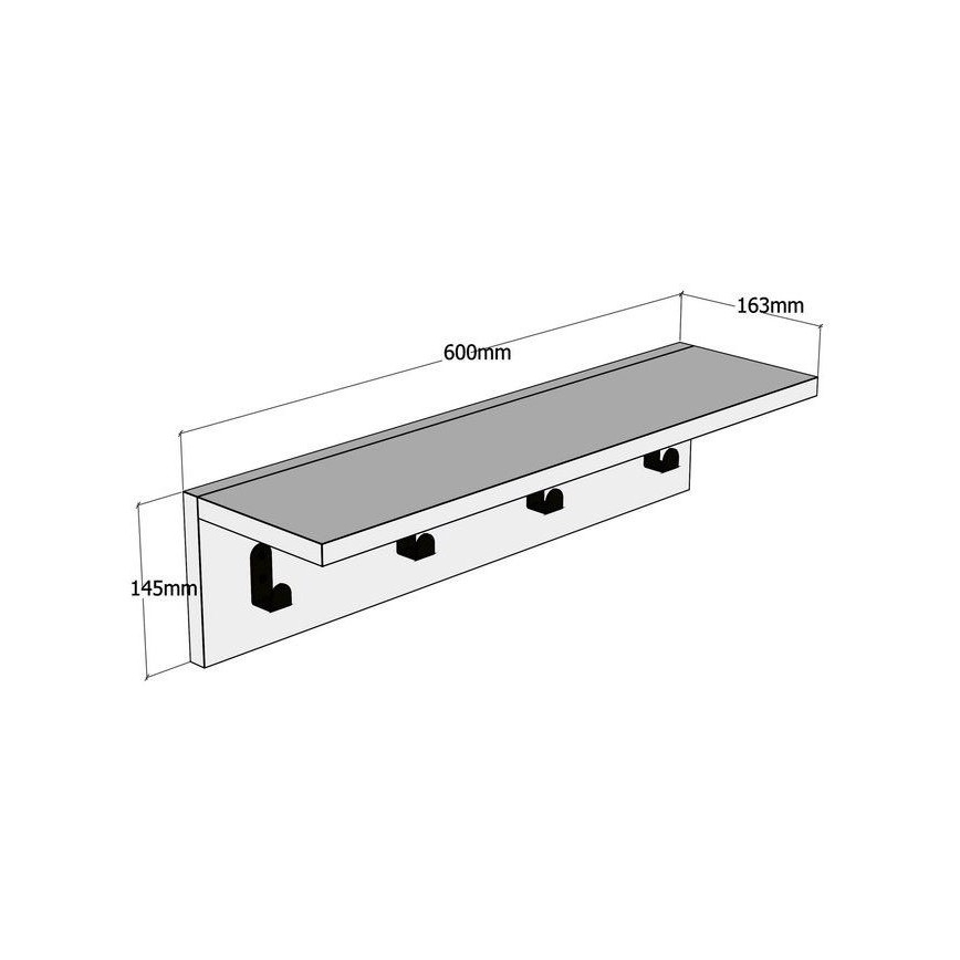 Закачалка AYLA 14x60 cм антрацит