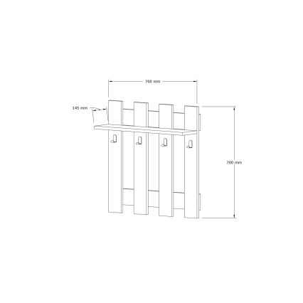 Закачалка CARINA 70x70 cм кафява