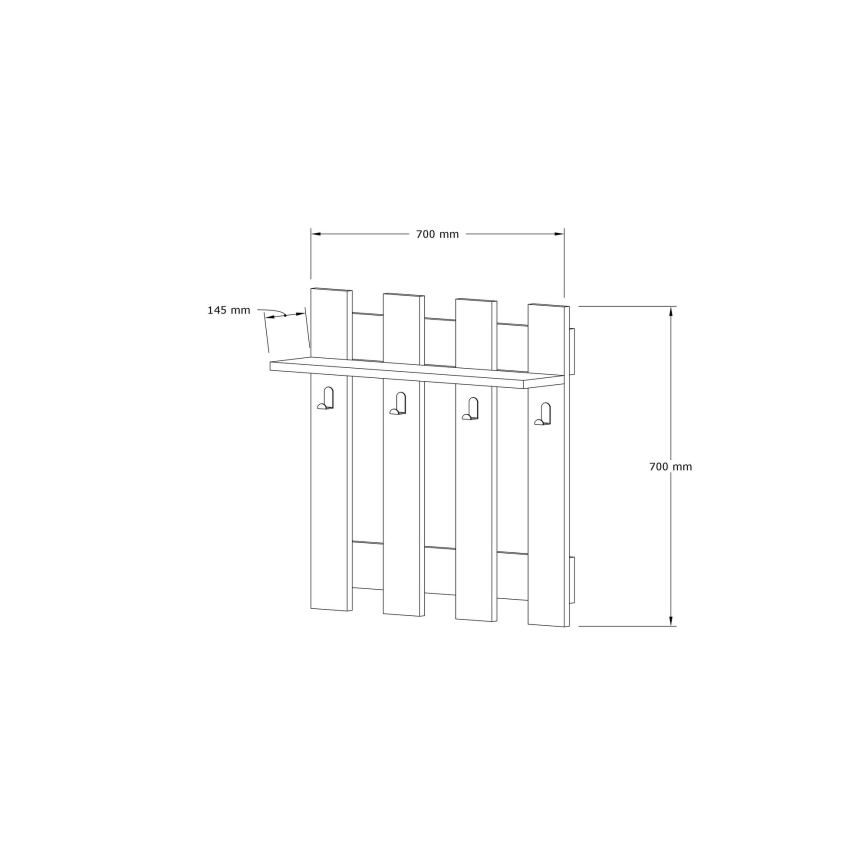 Закачалка CARINA 70x70 cм кафява