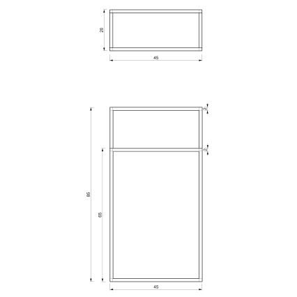 Закачалка за кърпа 85x45 см черна