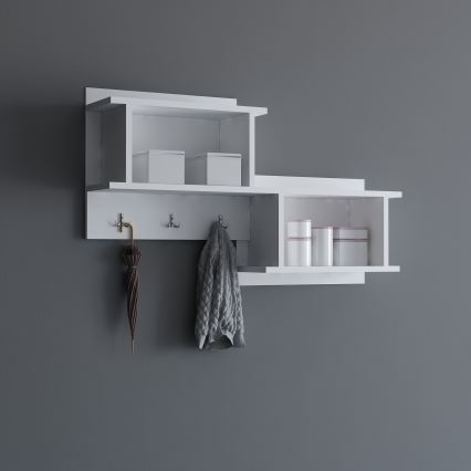 Закачалка с етажерка NIZZA 51,8x100 cм бяла