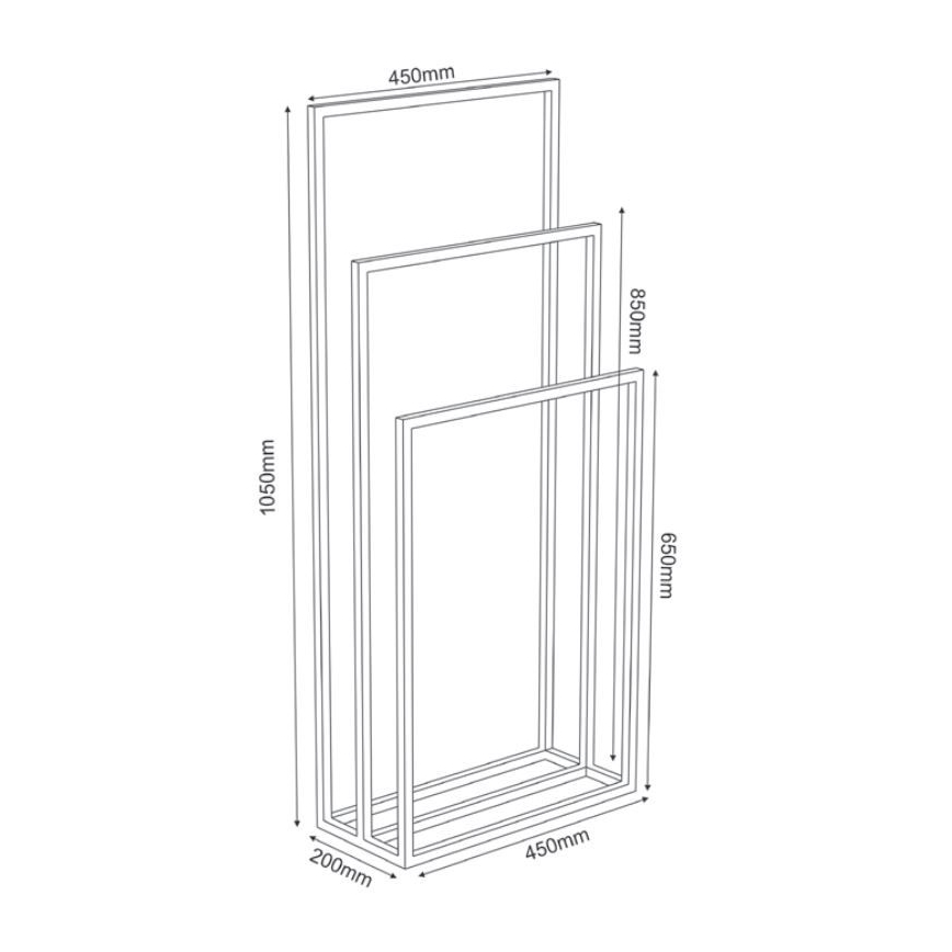 Закачалка за кърпа 105x45 см бяла