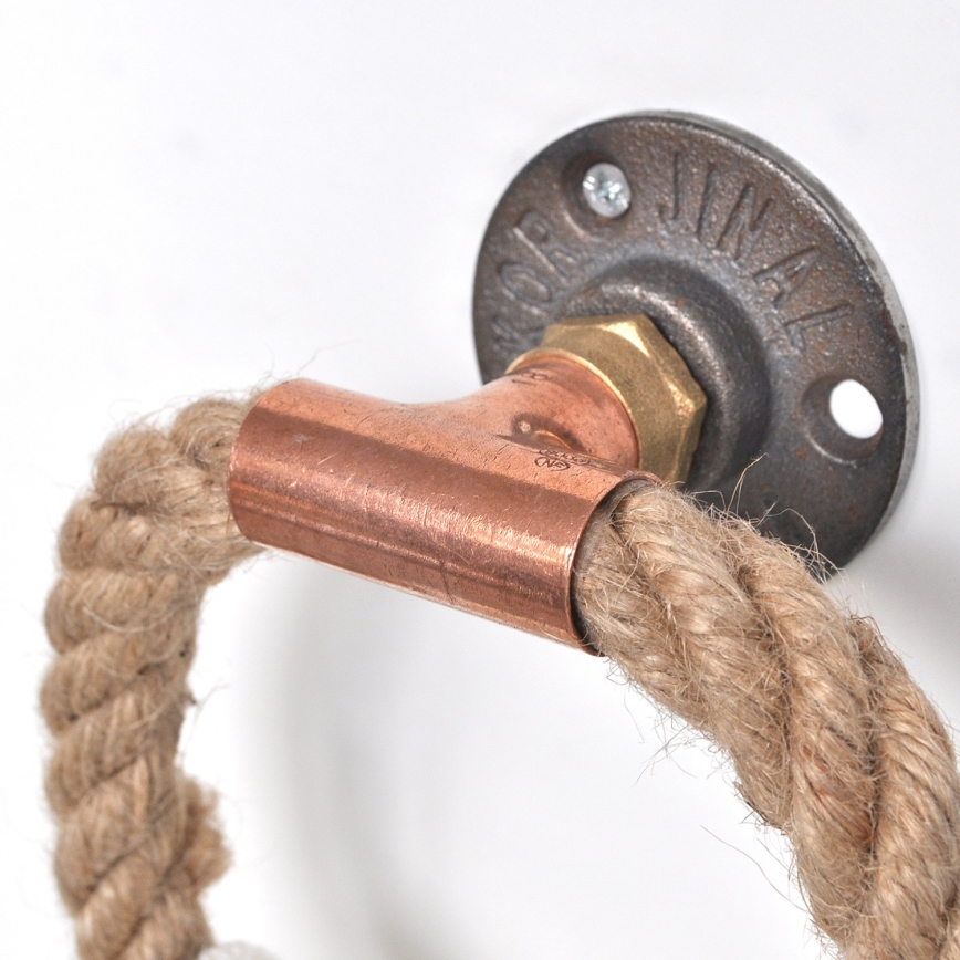 Закачалка за кърпа 16x16 cм бежова/златиста