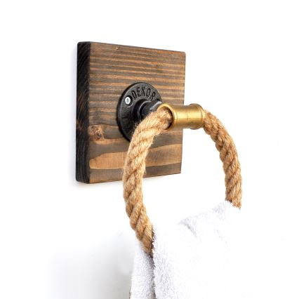 Закачалка за кърпа BORURAF 14x14 cм кафява