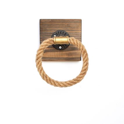 Закачалка за кърпа BORURAF 14x14 cм кафява