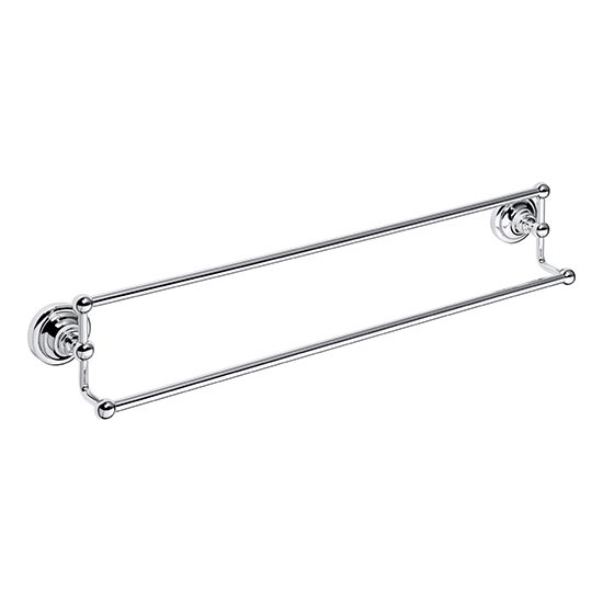 Закачалка за кърпи 66,5x12,5 см сребърна