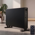 ZEVENTI - Електрически пряк нагревател/конвектор с LCD дисплей 1250/2000W/230V черен + дистанционно управление