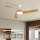 ZEVENTI - LED димируем таванен вентилатор AERYS LED/24W/230V 3000/4000/6000K Wi-Fi Tuya бял/дъб + дистанционно управление