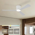 ZEVENTI - LED димируем таванен вентилатор AUREX LED/24W/230V 3000/4000/6000K Wi-Fi Tuya бял + дистанционно управление